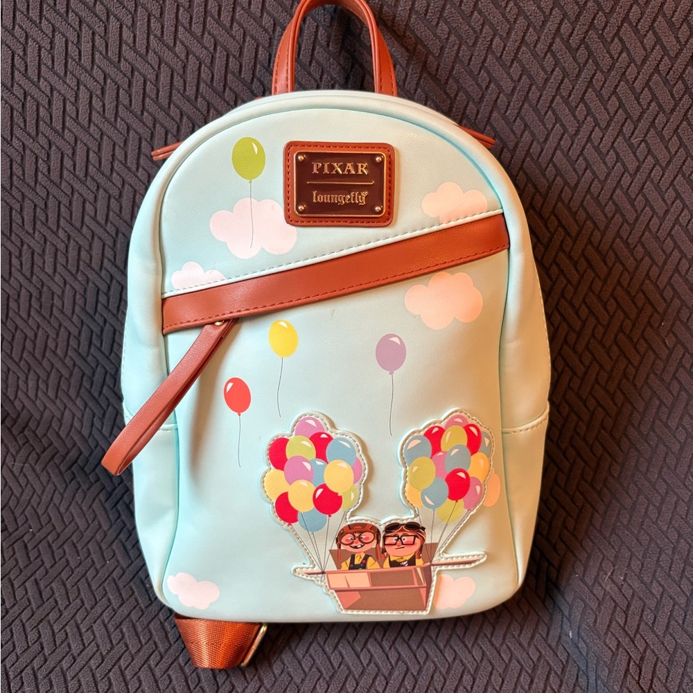 Loungefly Pixar Kids Backpack - Blue and Brown